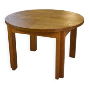 Table ronde en chêne - maison