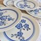 6 vintage dessert plates faience Gien model Nancay