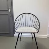 Vintage Corbeil armchair, iron, 1950s.