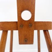 Set of 6 wooden T backs Dining Chairs - 1960s