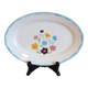 Oval dish 50s Salins model Jocelyne - flowers
