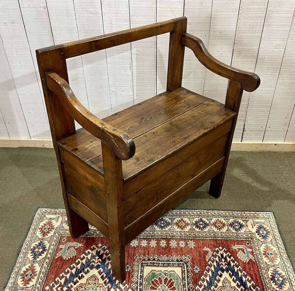 Banc de foyer en sapin 19ème