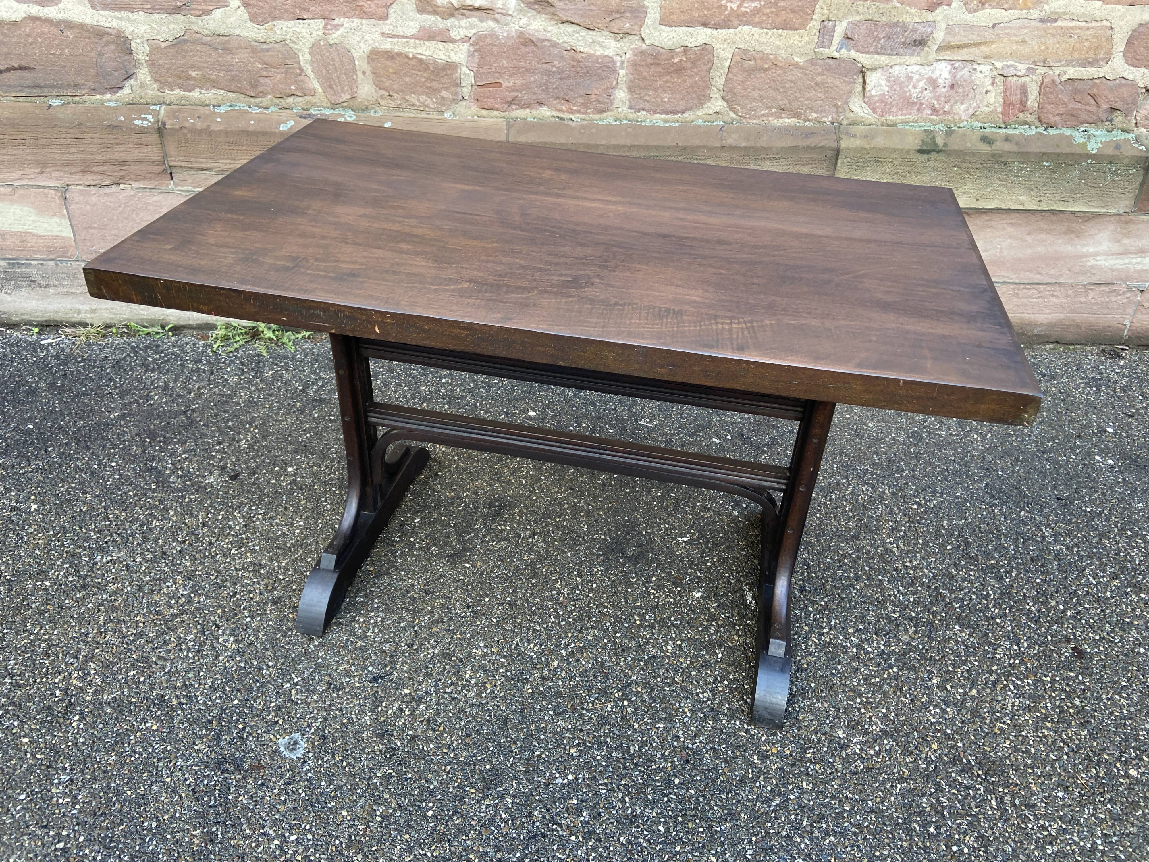 Old thonet style curved wood coffee table