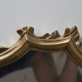 Miroir et sa console dorés style rocaille