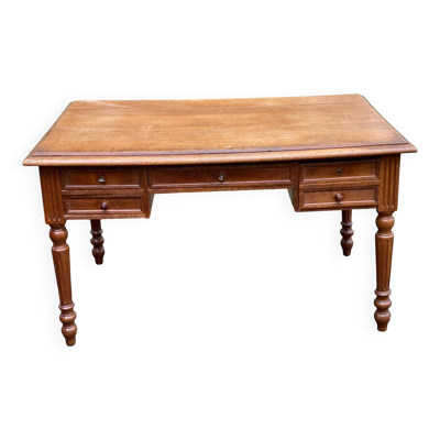 Bureau Louis XVI en chêne massif du 19ème