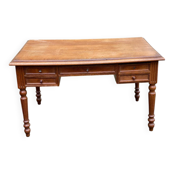 Bureau Louis XVI en chêne massif du 19ème