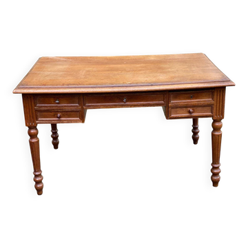 Louis XVI desk in solid oak from the 19th century.