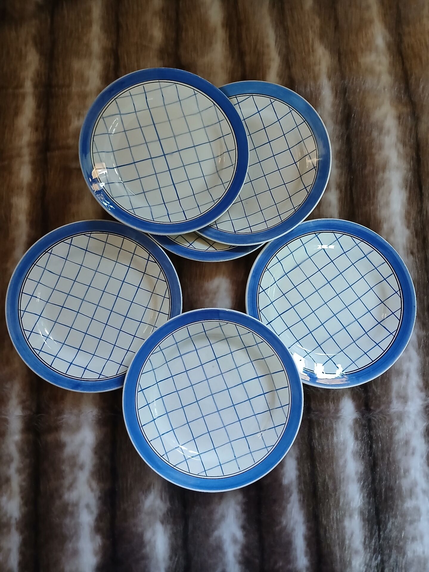 6 assiettes plates anciennes "Michel " de Gien