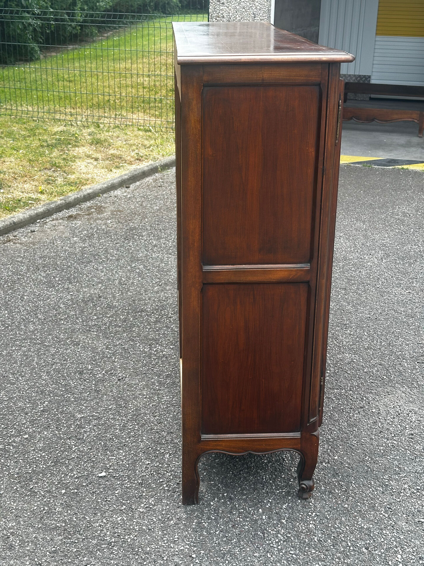 Sideboard, Louis XV style secretary in cherry wood, 1960s.