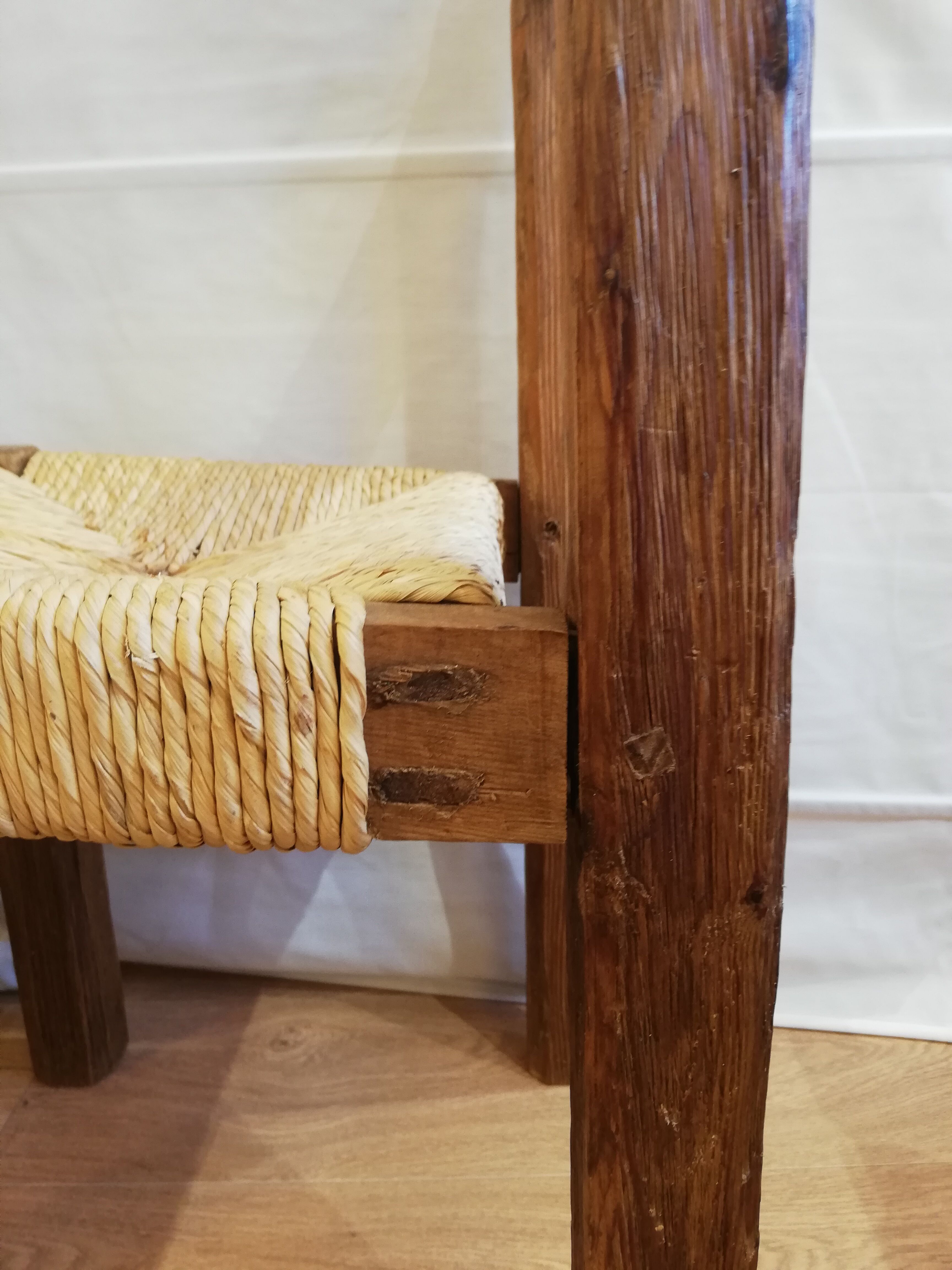 Pair of brutalist chairs mulched 50s