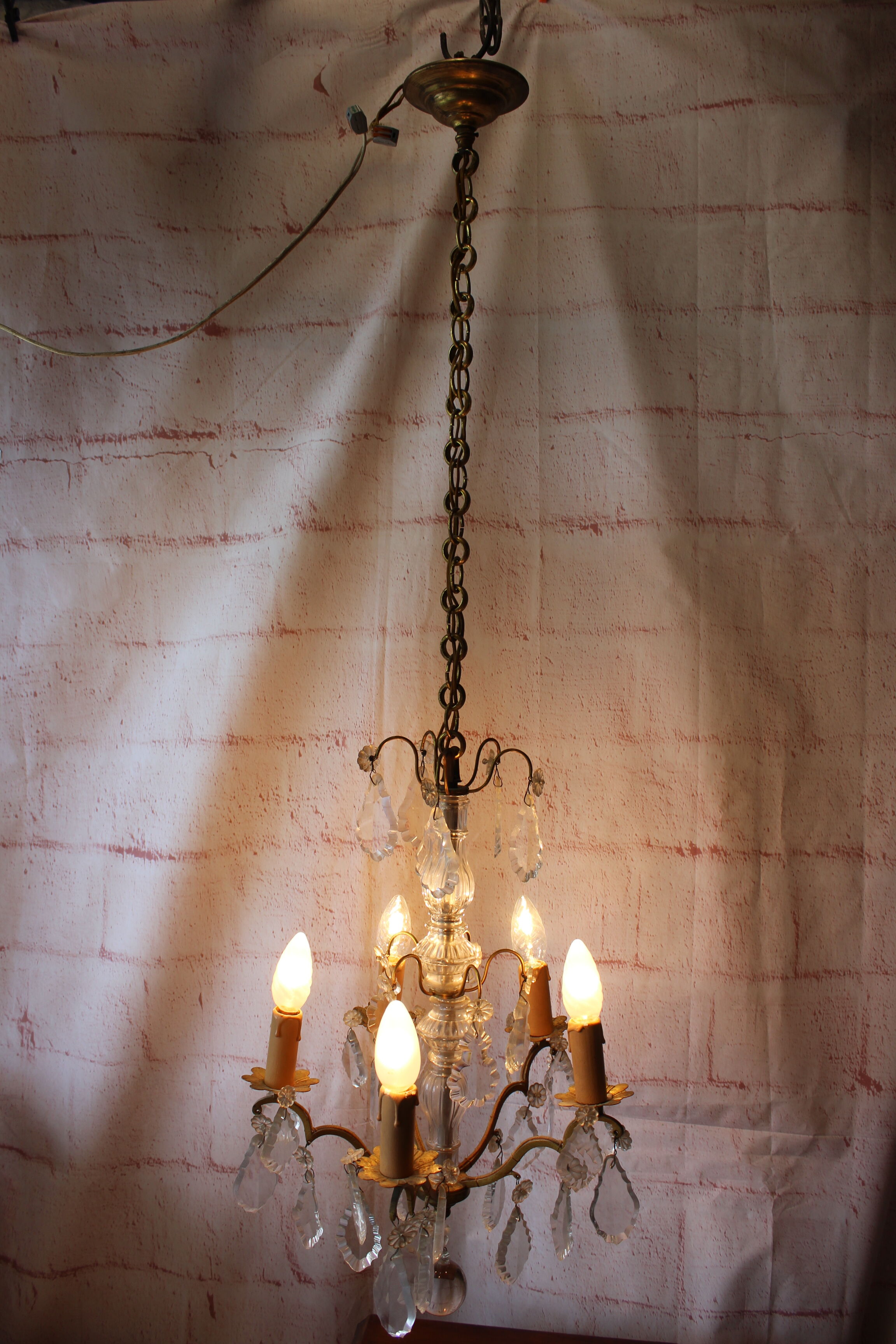 Baroque chandelier with crystal tassels