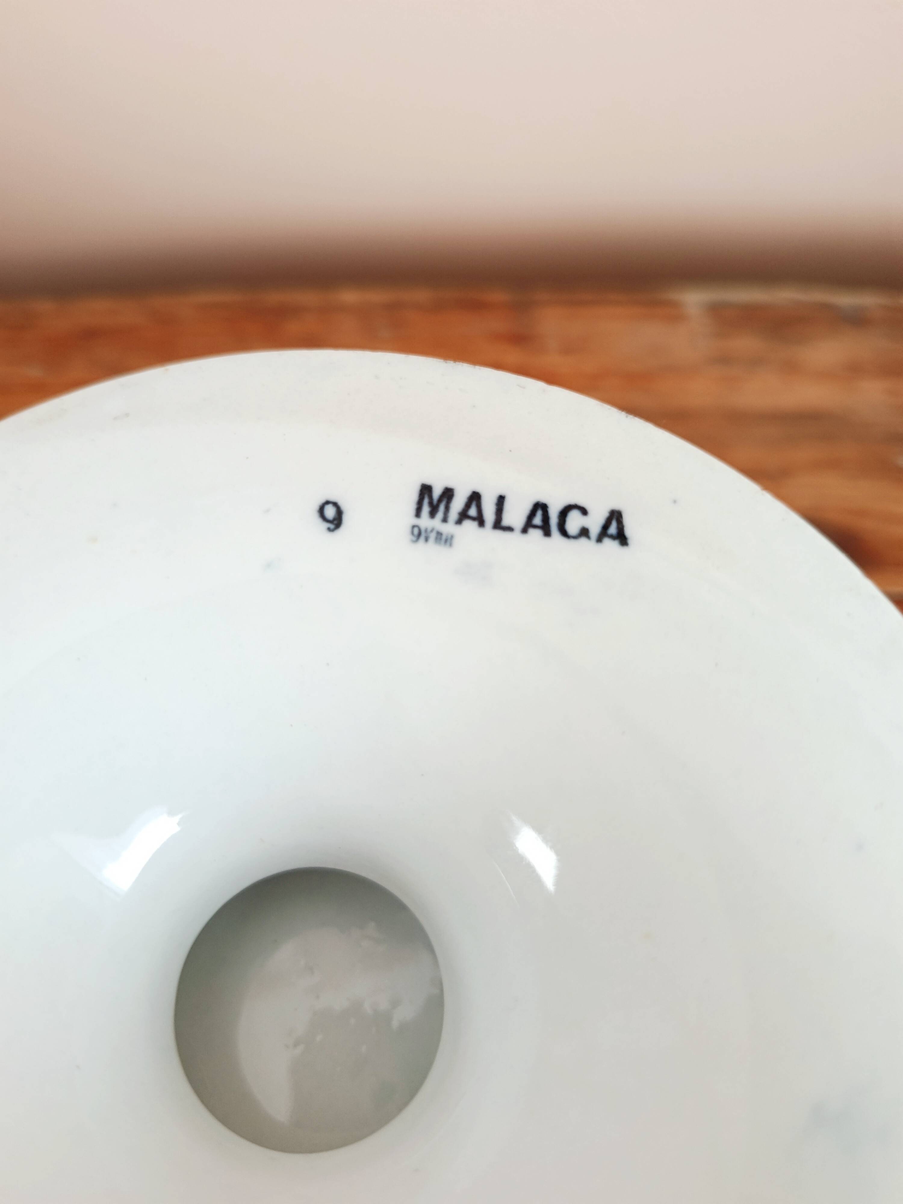 Footed cup in ironstone pottery by Petrus Regout, Malaga.