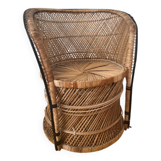 Vintage wicker armchair