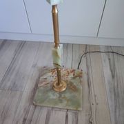 Lampadaire italien onyx et laiton