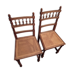 paire de chaises cannées