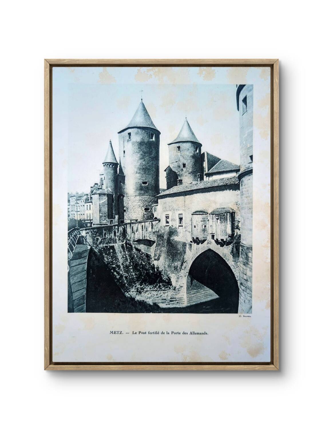 Heliogravure of Metz, vintage printed in 1926.