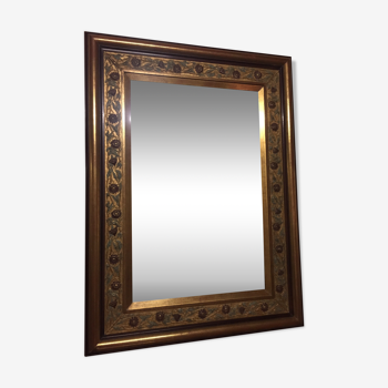 Golden polychrome mirror