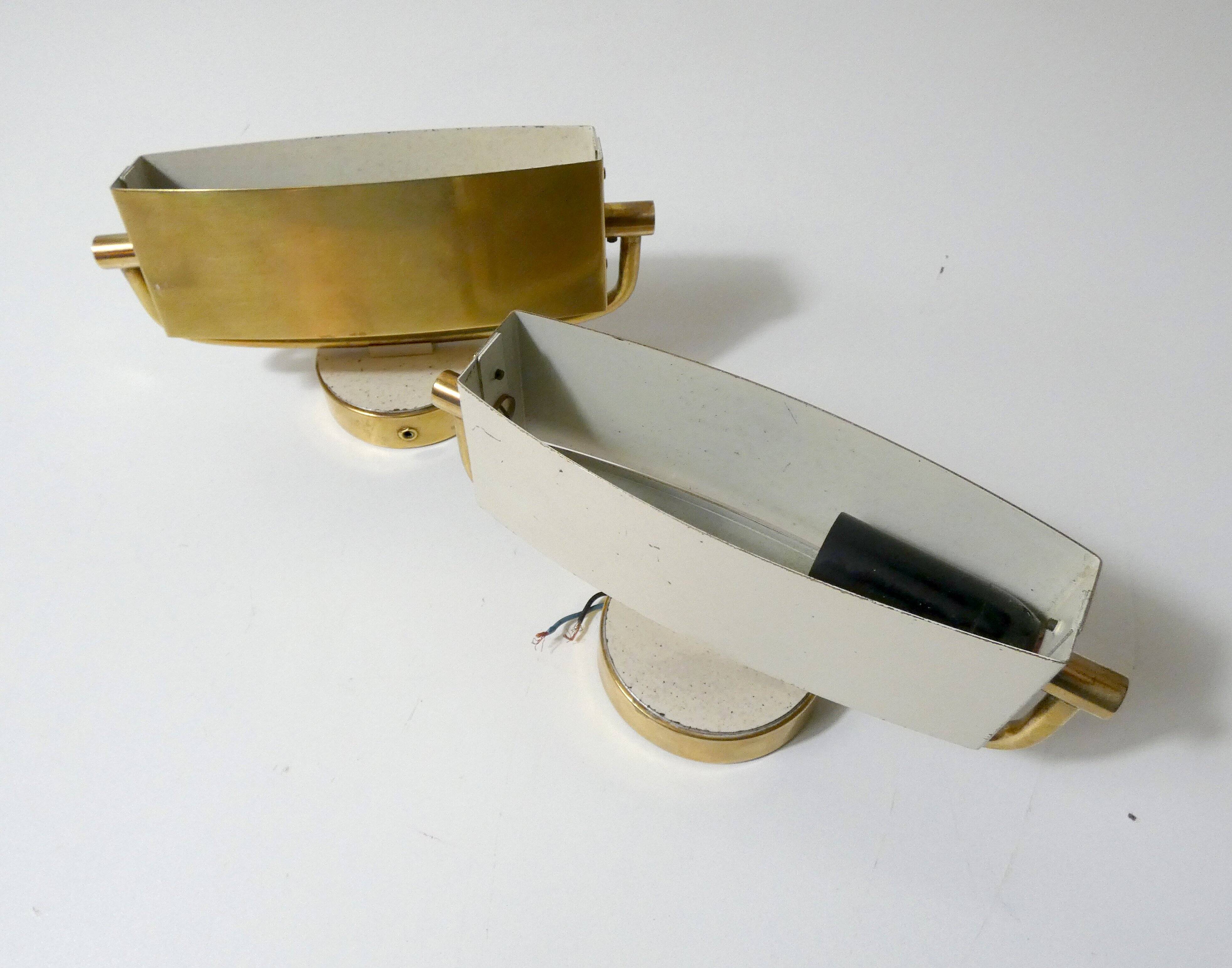 Pair of Jacques Biny mid-century design wall sconces