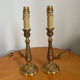 Pair of Louis XV rocaille bronze lamps