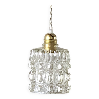 70s glass pendant light