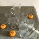 Antique glass orangeade set