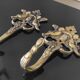 Vintage brass wall hooks / coat hooks Cherubs Baroque
