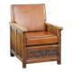 Fauteuil ancien en peau de mouton retapissée
