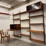 Vintage Scandinavian Teak Wall Unit by Poul Cadovius for Royal System, Cope