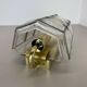 Wall light "Iron Rings" in brass and glass by Glashütte Limburg, Germany, 1970s