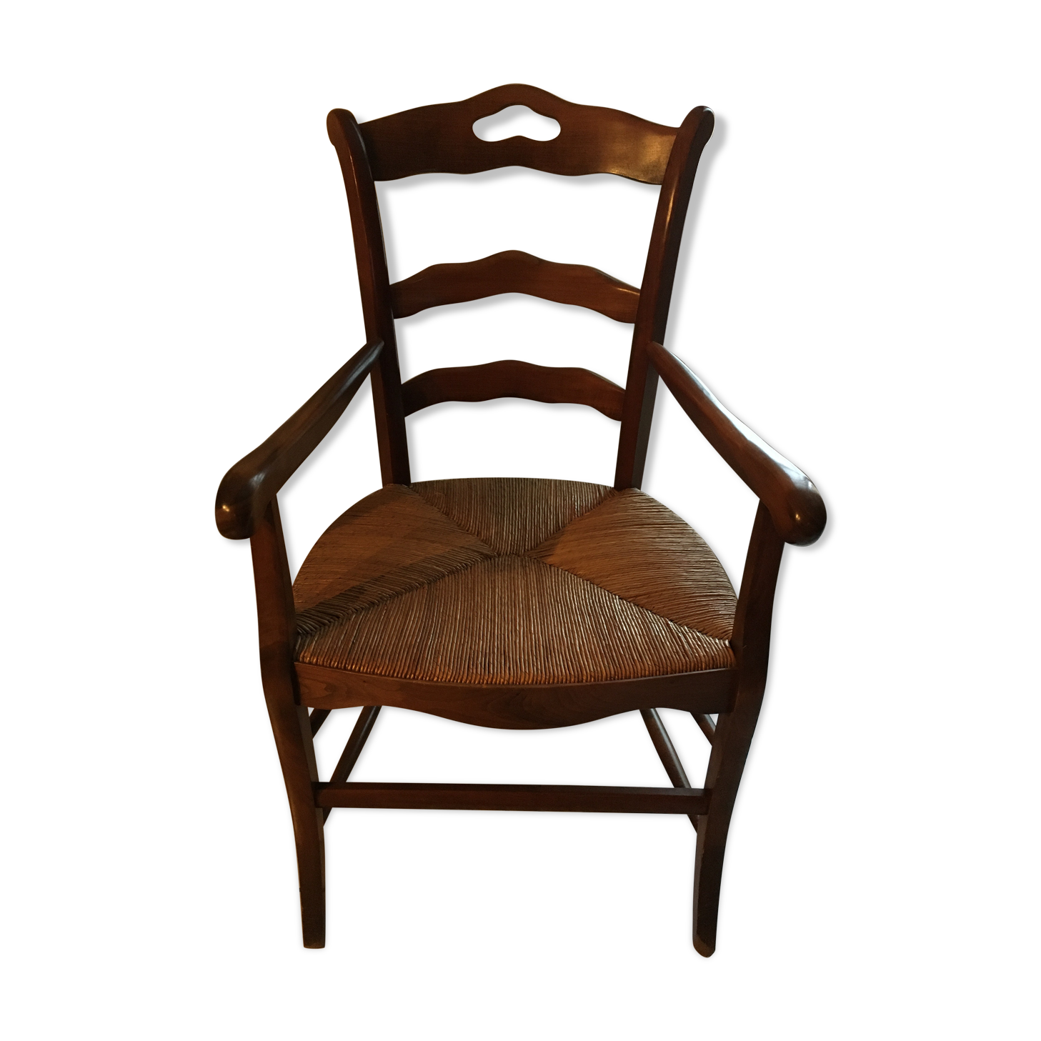 Solid cherry armchair