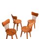 Set de 4 chaises en pin par Torsten Claesson, Suède circa 1950