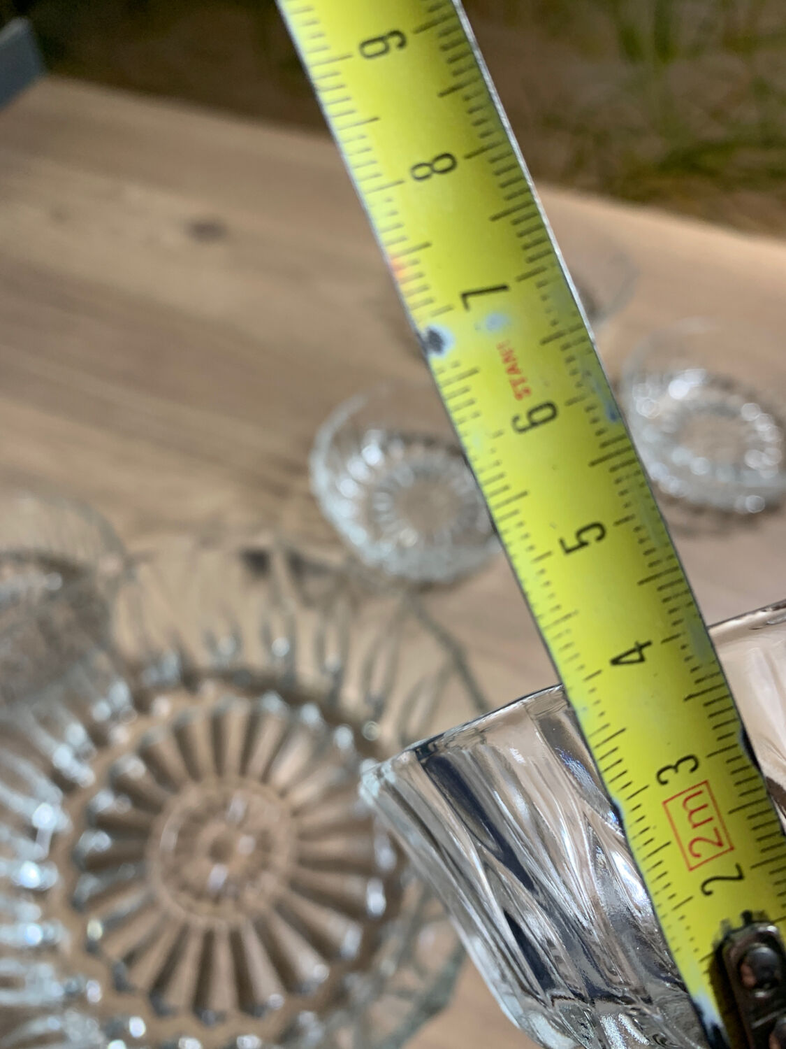 Fruit salad service - salad bowl and 5 glass ramekins