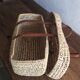 Basket wicker and leather