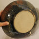 Round glazed ceramic lamp - from the 1960s