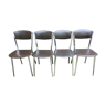 Skai and chrome chairs, 60s