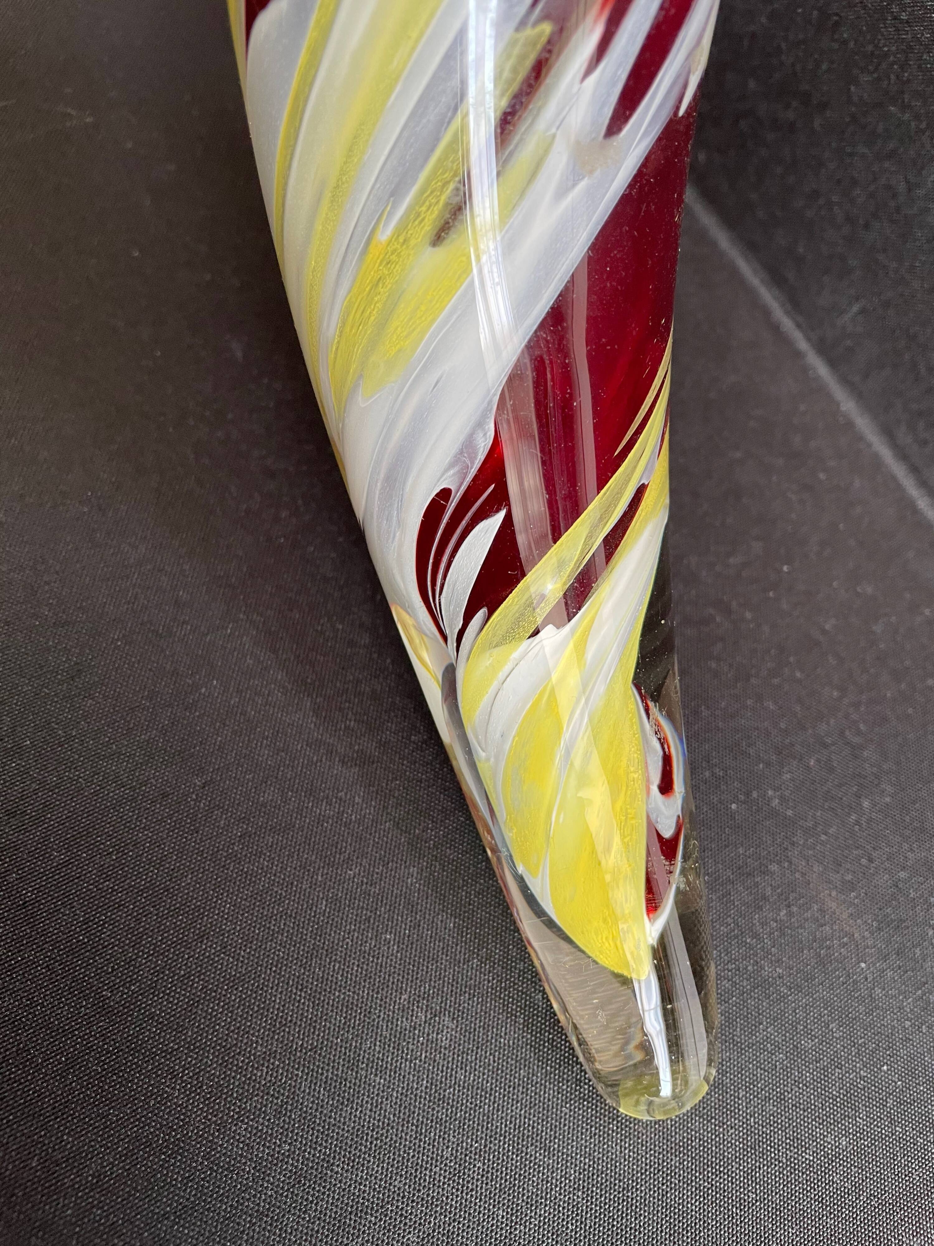 Vase soliflore verre soufflé coloré 1546