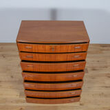 Mid-Century teak chest of drawers by Poul Jessen for PMJ Viby, 1960s