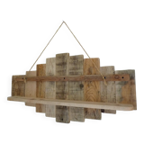 Wooden pallet wall shelf