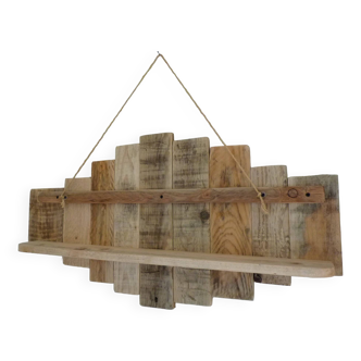 Wooden pallet wall shelf