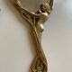 Art Nouveau brass mirror for women