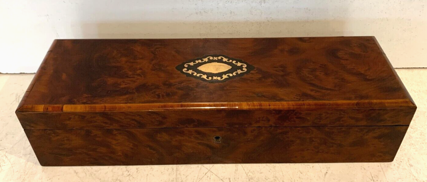 Glove box in cedar magnifying glass napoleon III marquetry boulle xix century