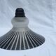 Vintage black and white opalin glass hanging lamp