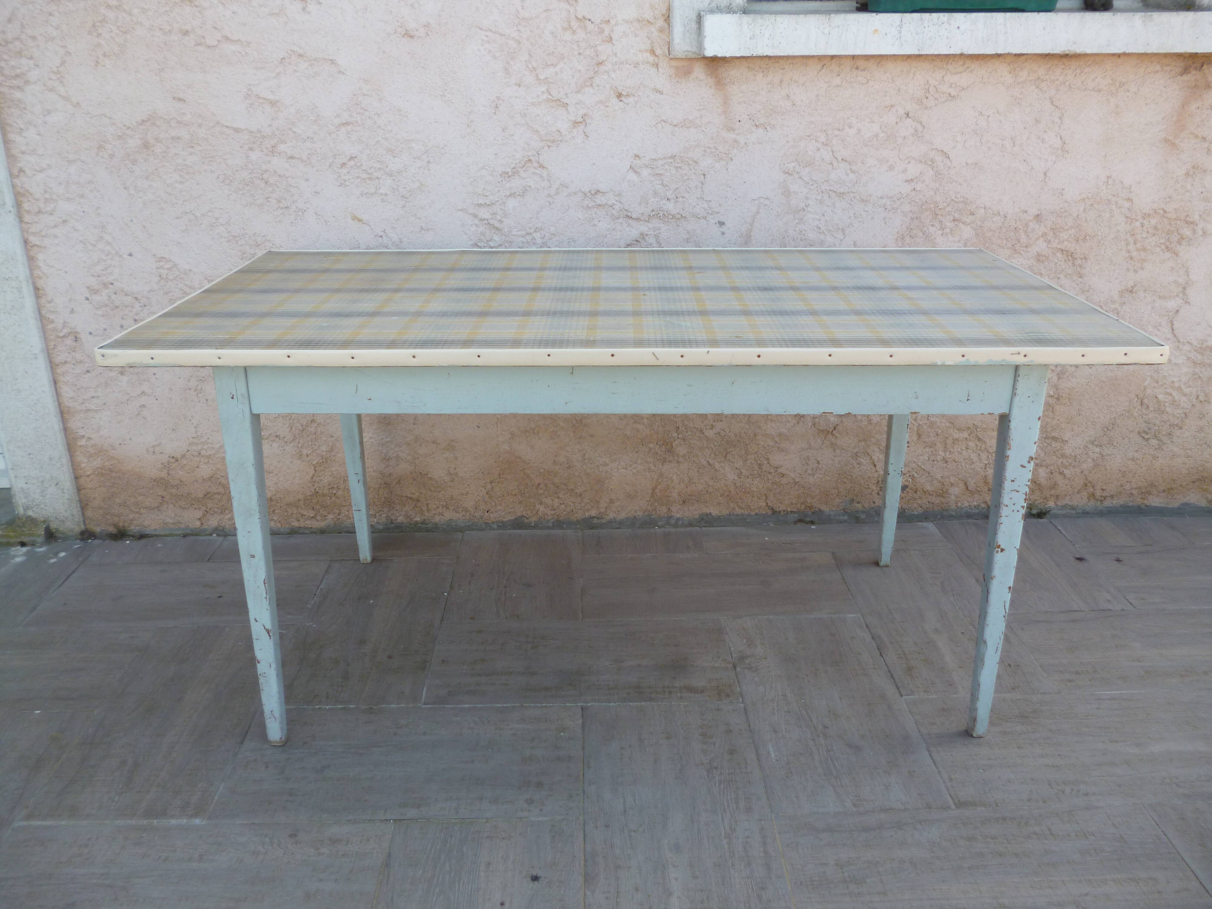 Vintage farm table with drawer