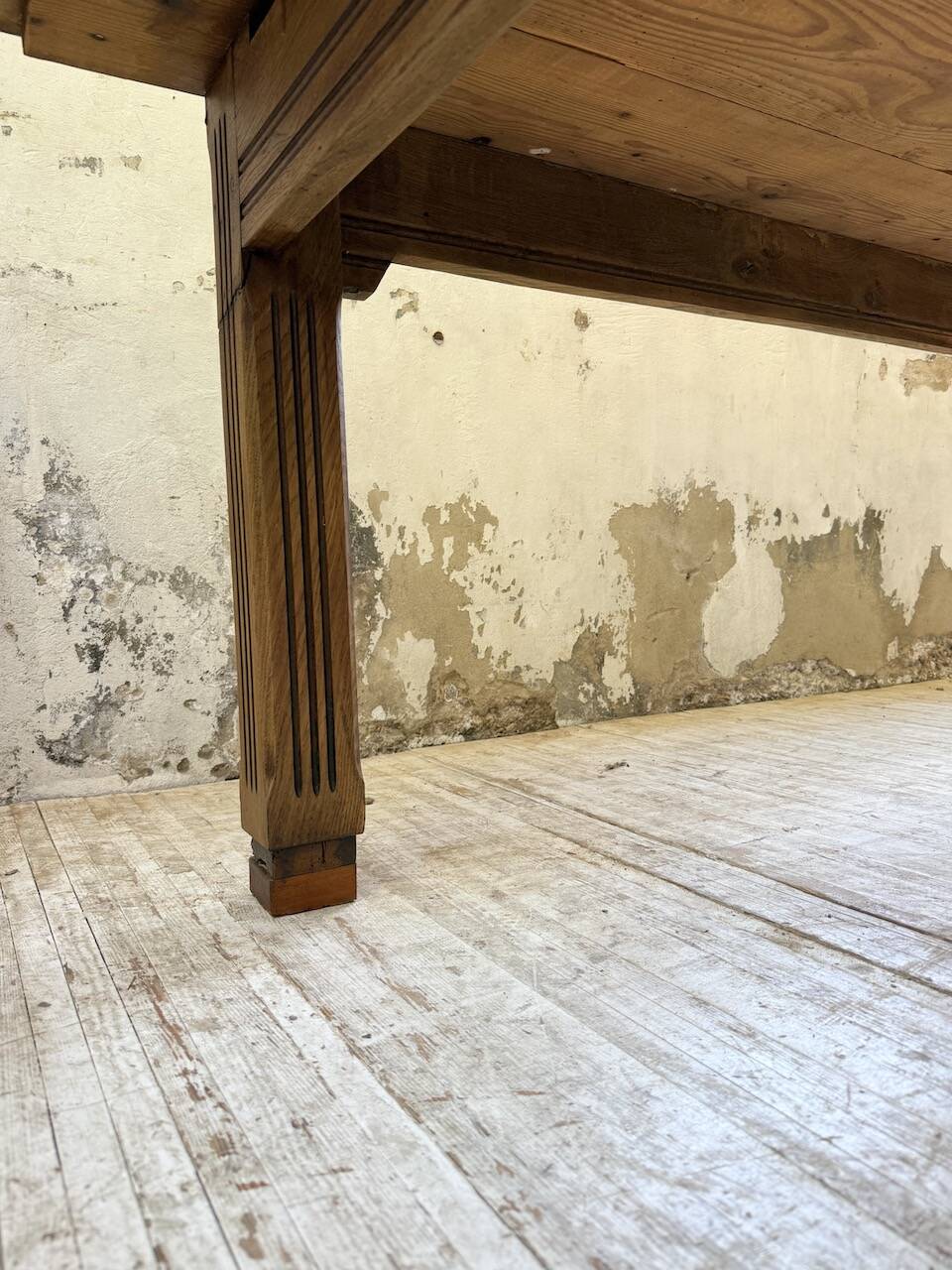 Country farmhouse table in solid beech and oak 2.5m XL