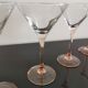 4 verres à cocktail Luminarc pieds rose