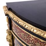 Antique corner chest of drawers in the Boulle style, France, mid-19th century. After renovation.