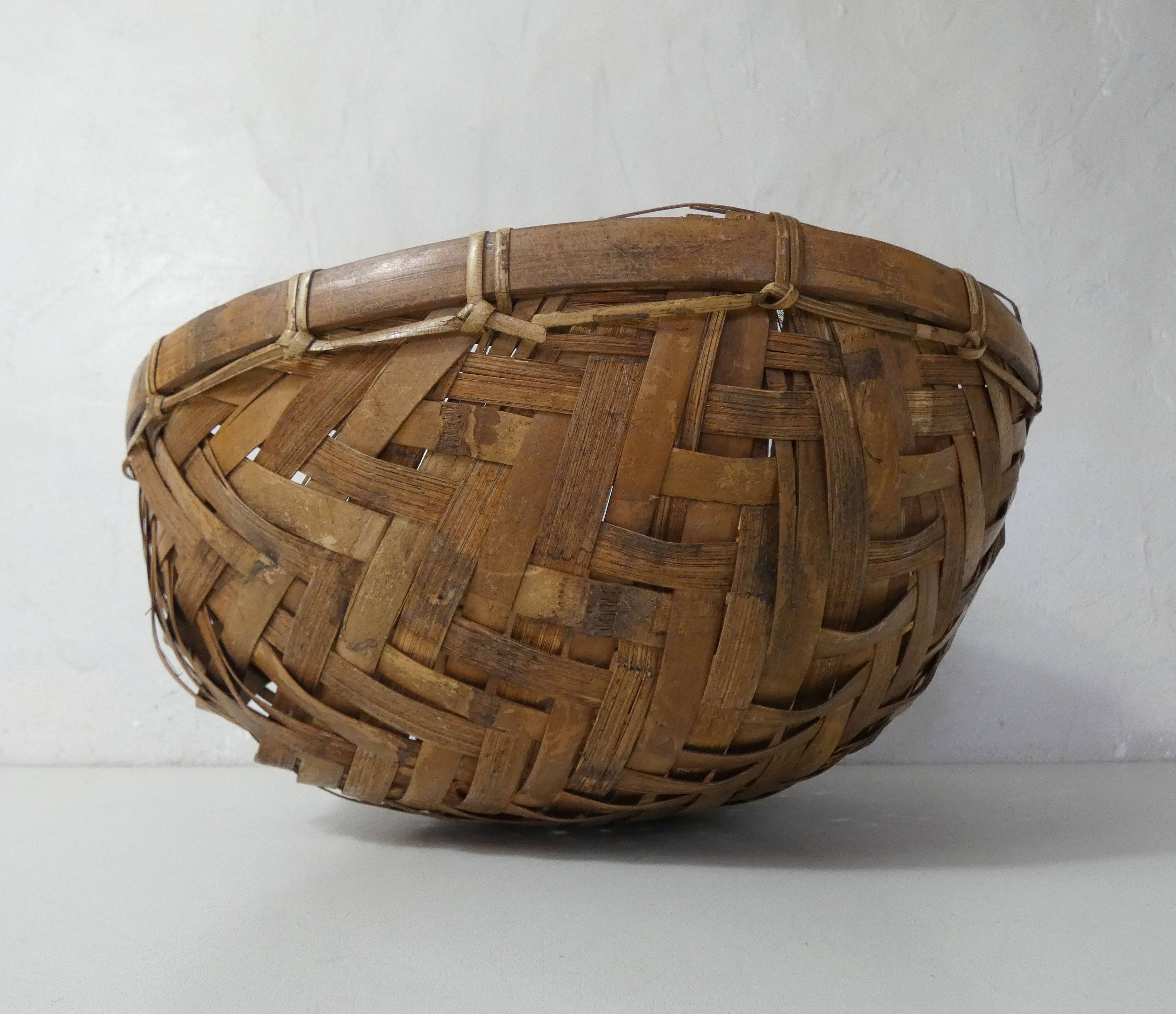 rattan basket basket for herbalist gathering