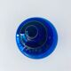 Blue glass apothecary shaped bottle