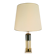 Geometric Brass and Chrome Table Lamp by Willy Daro, France, 1970
