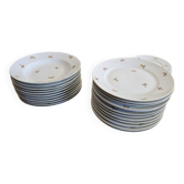 Set of Cérabel porcelain soup and dinner plates from Baudour